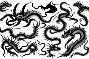 giant squid fighting a dragon tattoo idea