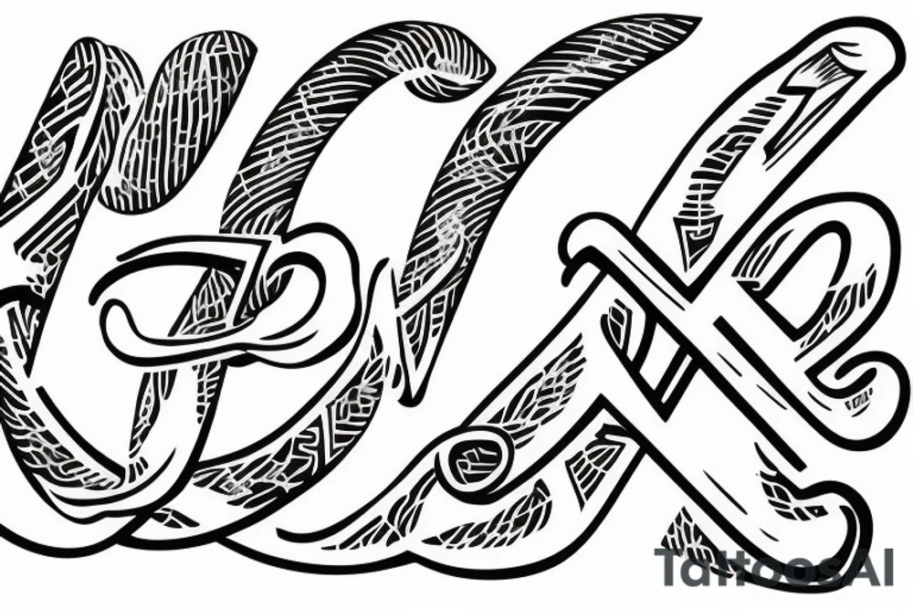 greek letter omega tattoo idea