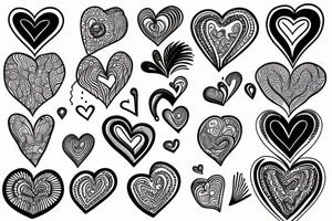 Heart with swirls tattoo idea