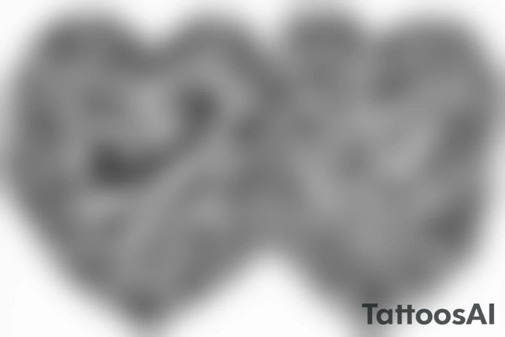 Heart with swirls tattoo idea