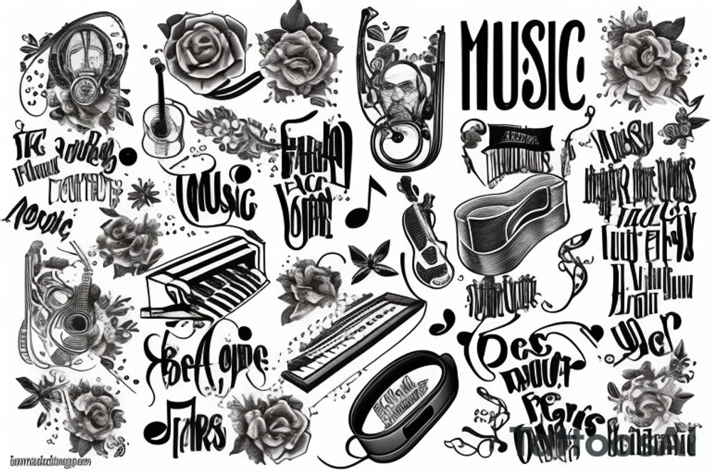 Music lyrics tattoo idea