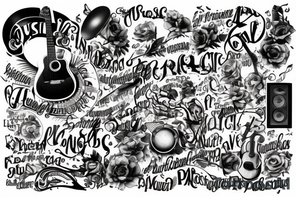 Music lyrics tattoo idea