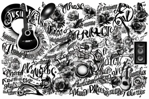 Music lyrics tattoo idea