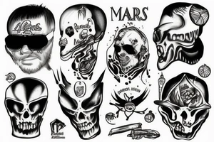Mars snikers Karl marks tattoo idea