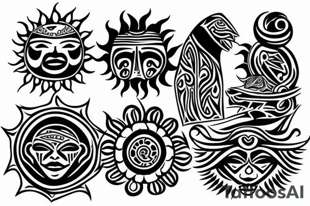 sun energy tattoo idea