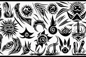 sun energy tattoo idea