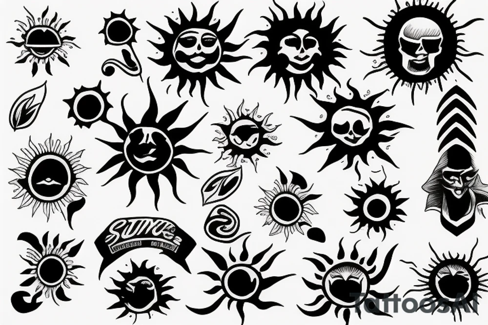 sun power tattoo idea