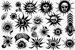 sun power tattoo idea