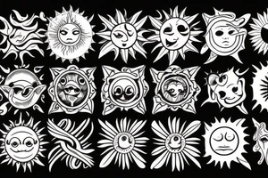 sun energy tattoo idea