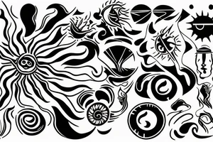 sun energy tattoo idea