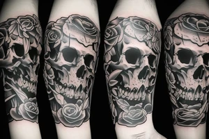 three skulls tattoo idea