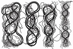 Wiring and vines competing for space tattoo idea