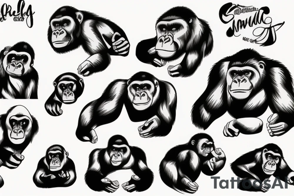 gorilla tattoo idea