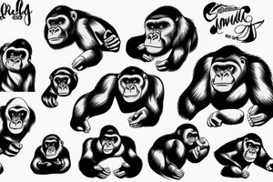 gorilla tattoo idea