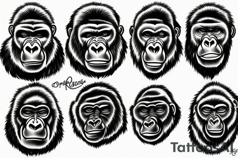 gorilla tattoo idea