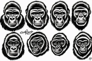 gorilla tattoo idea