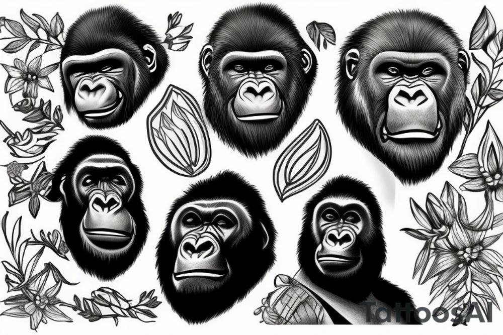 gorilla king tattoo idea
