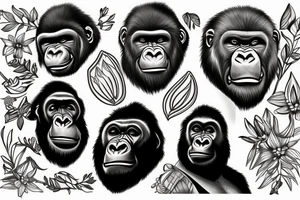 gorilla king tattoo idea