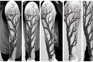 twisted Wattle tree branch tattoo idea