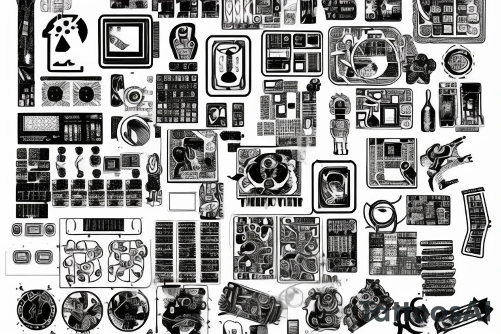 Circuit board traces tattoo idea
