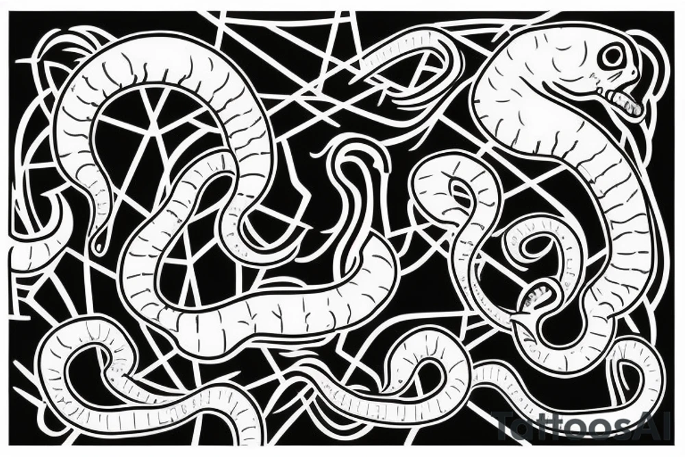 snake inside the skull tattoo idea