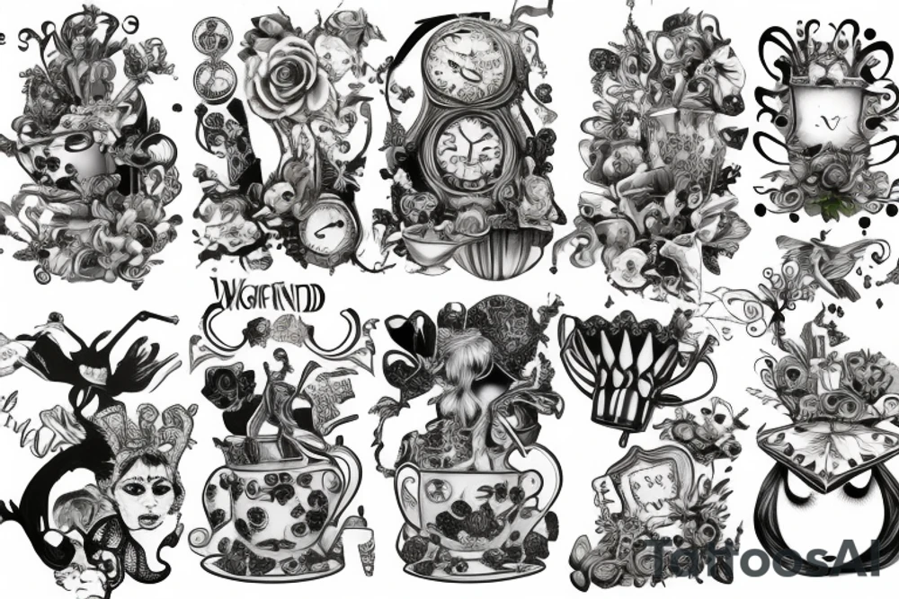 Alice in Wonderland tattoo idea