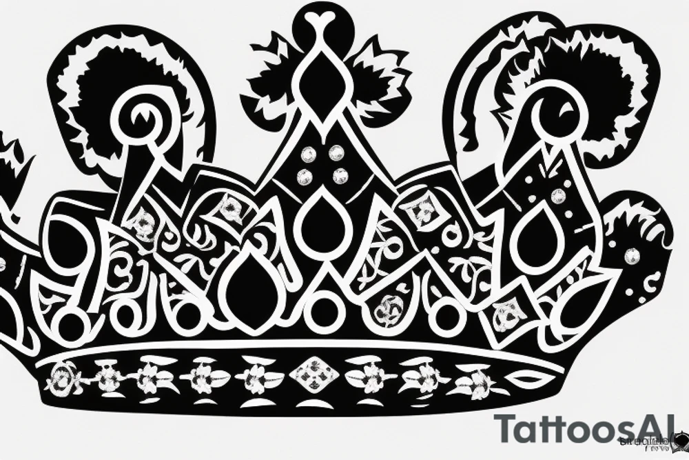 Broken british monarchy crown tattoo idea