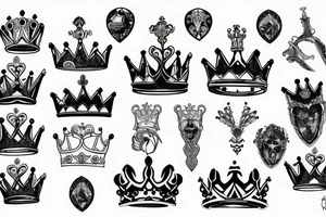 Broken crown tattoo idea