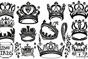 Destroyed crown tattoo idea