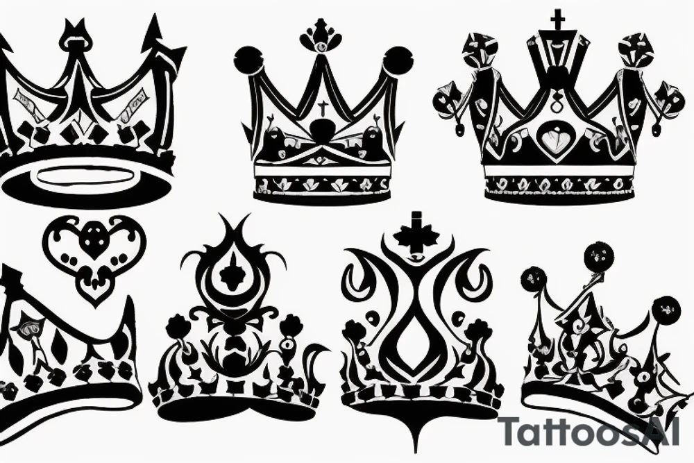 Destroyed crown tattoo idea