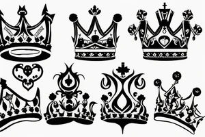 Destroyed crown tattoo idea