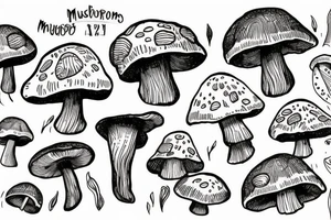 mushroom growing out of a head tattoo idea