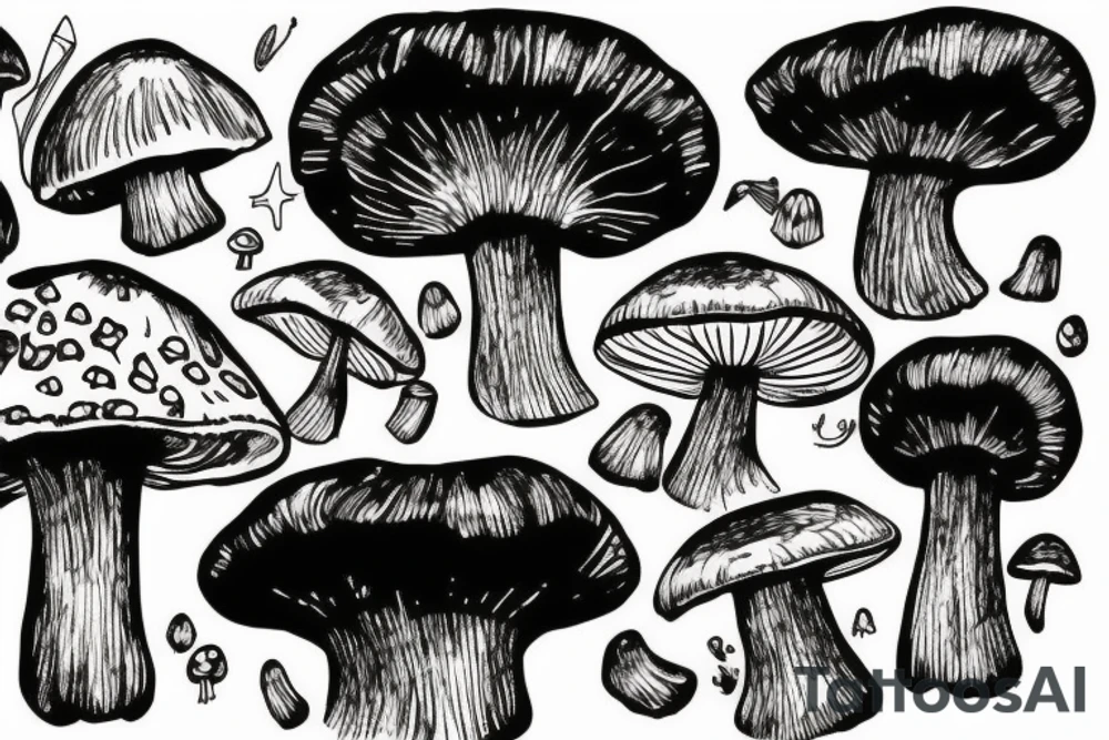mushroom head tattoo idea