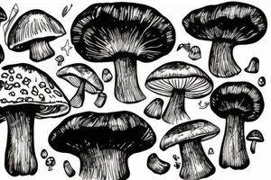 mushroom head tattoo idea