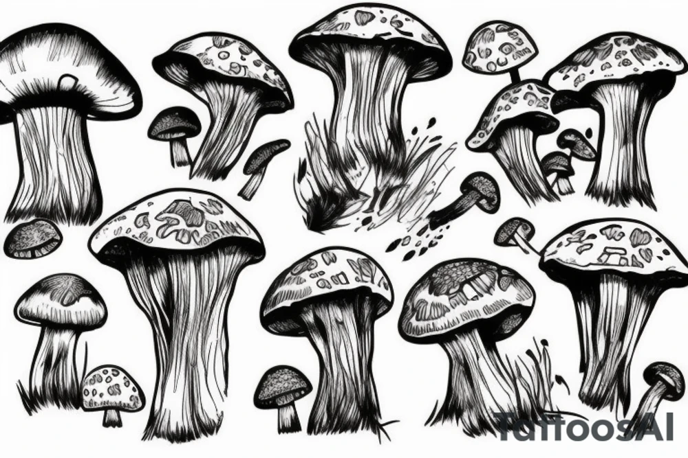 mushroom head tattoo idea