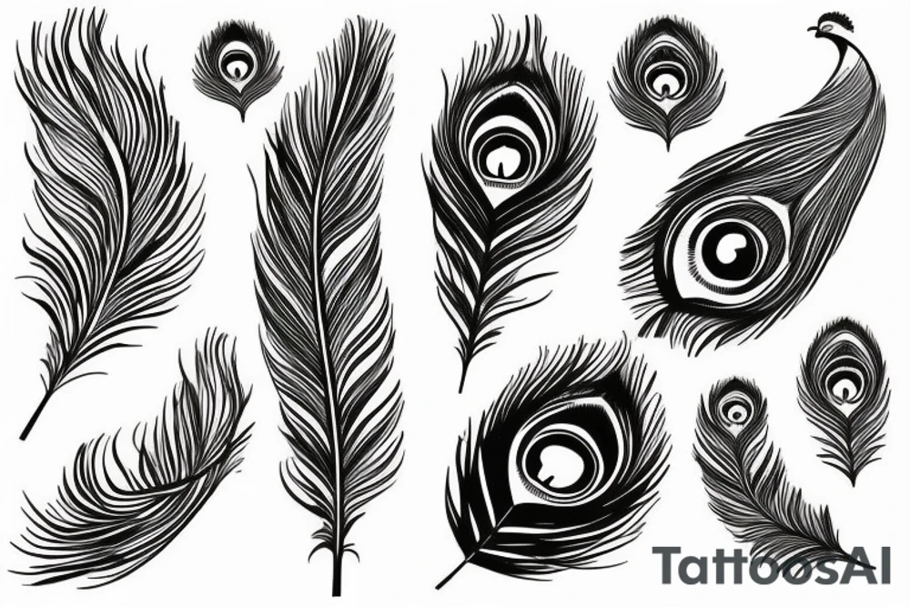 Peacock feather tattoo idea