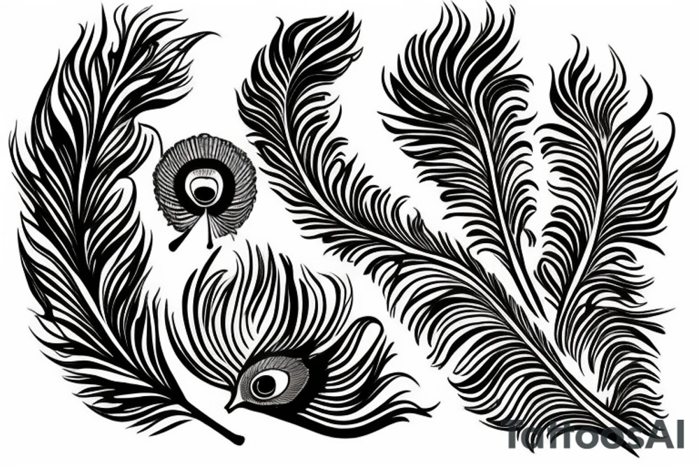 Peacock feather krishna tattoo idea
