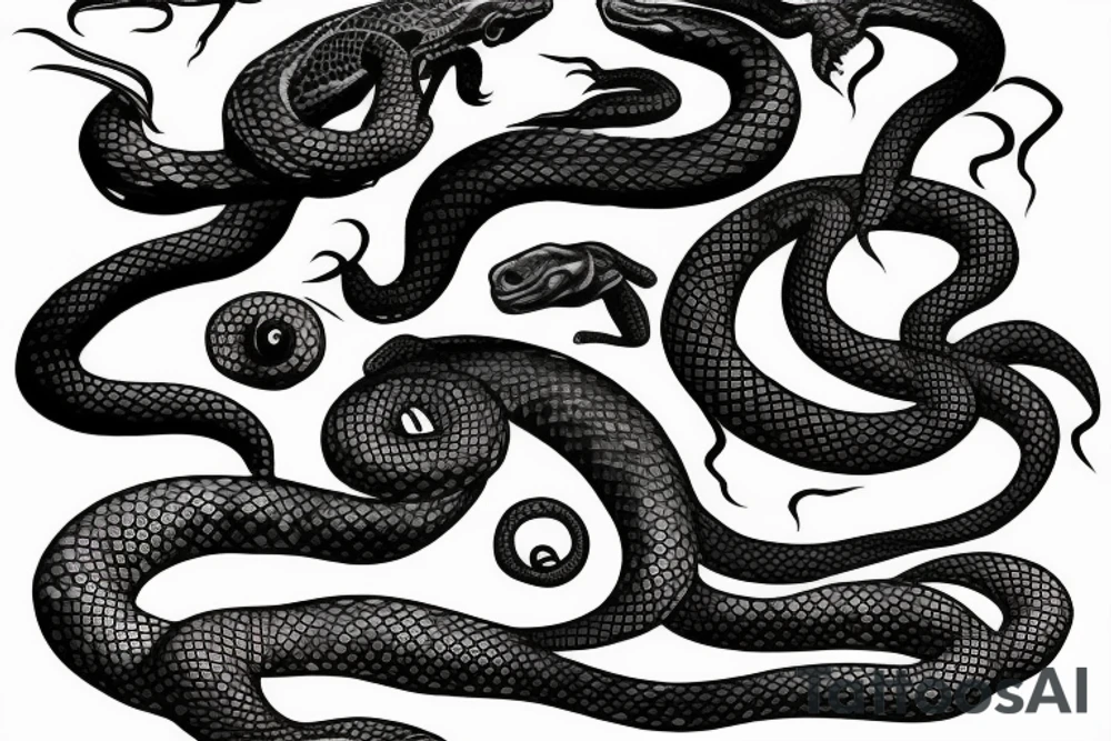 death eater mark with a bigger snake tattoo idea