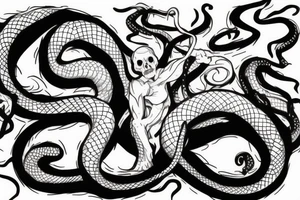 death eater mark with a bigger snake tattoo idea