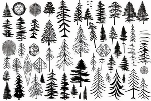 Pine tree tattoo idea