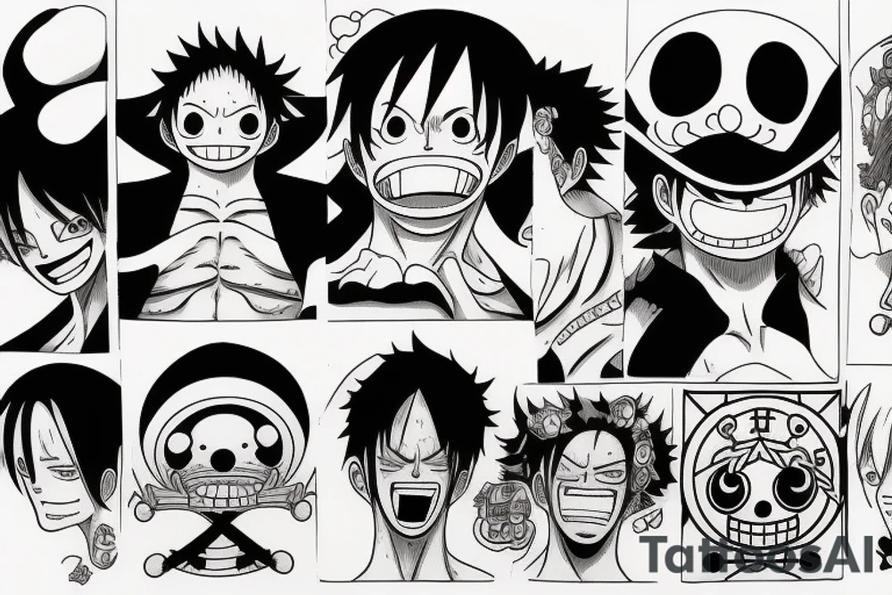 One piece manga panel tattoo idea