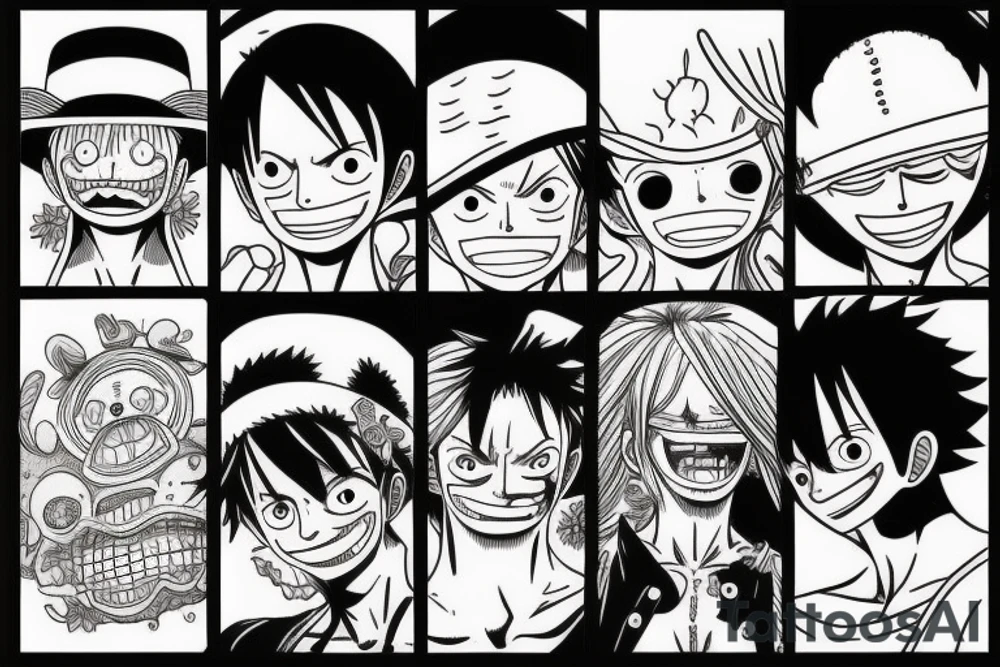 One piece manga panel tattoo idea