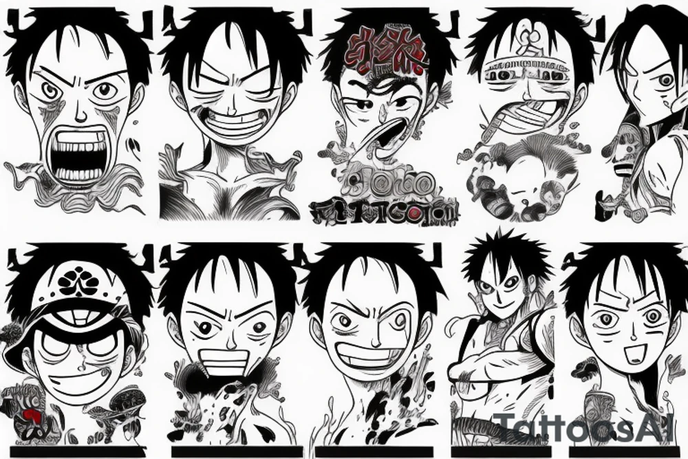 Luffy vs arlong tattoo idea