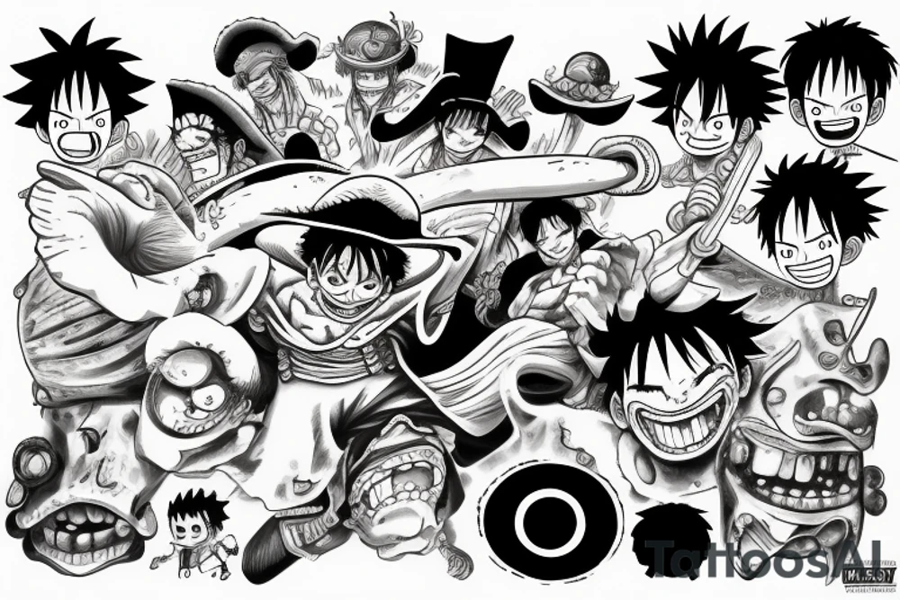 Luffy vs arlong tattoo idea