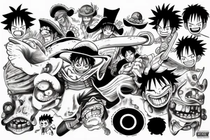 Luffy vs arlong tattoo idea
