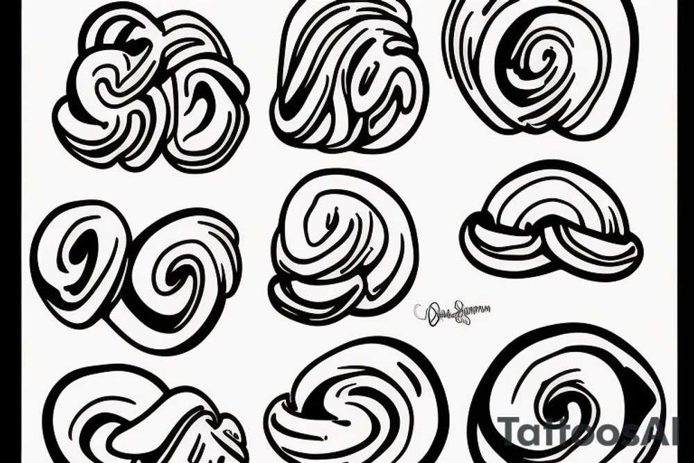 cinnamon bun cartoon girl tattoo idea