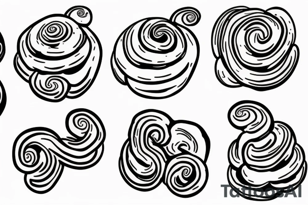 cinnamon bun cartoon tattoo idea