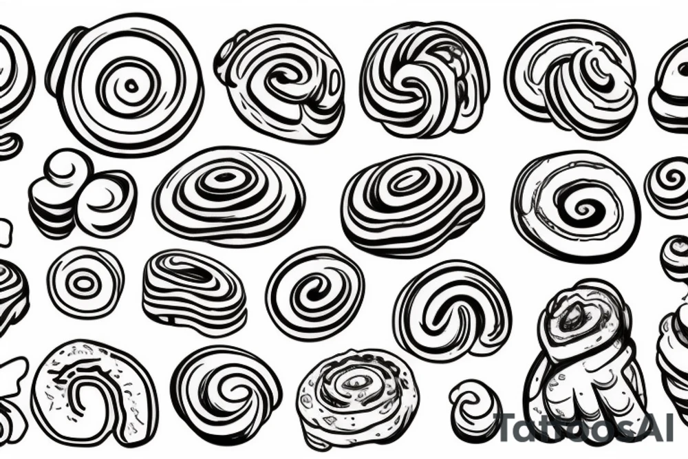 cinnamon bun cartoon tattoo idea