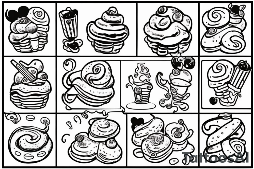cinnamon bun cuphead tattoo idea