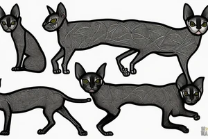 sphynx cat tattoo idea
